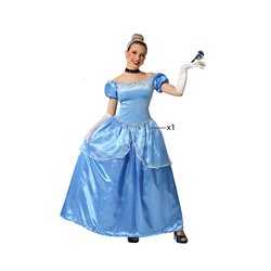 DISFRAZ PRINCESA AZUL MUJER ADULTO VESTIDO