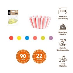 MOLDE BOMBON LINEA COLOR SURT. 2.2x2cm 90 uds.