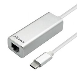 Adaptador USB Tipo-C - RJ45 Aisens A109-0341/ 1000Mbps