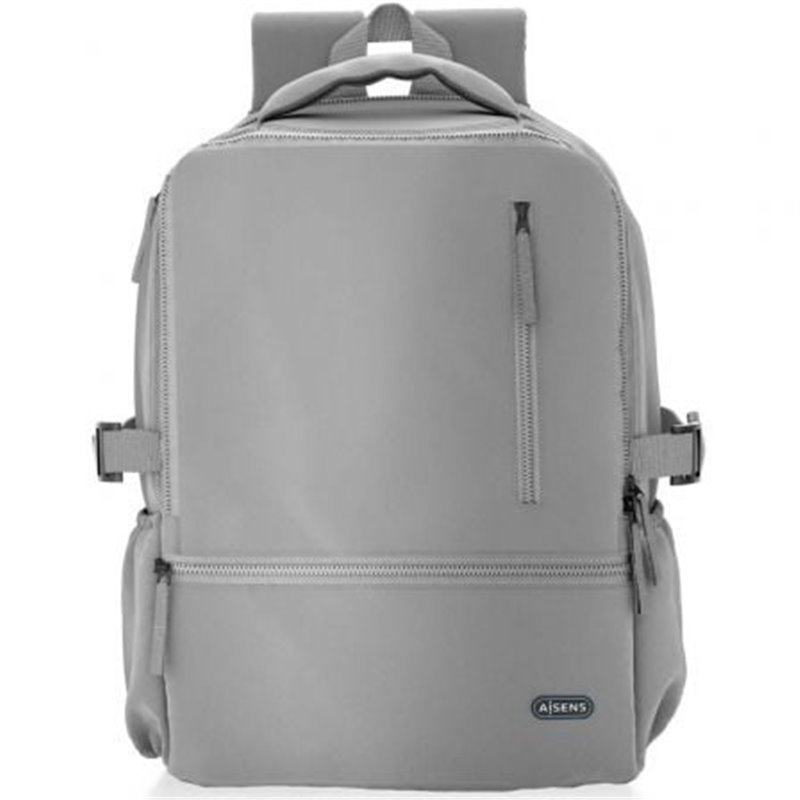 Mochila Aisens ASBG-BP087-GR para Port�tiles hasta 15.6"/ Impermeable/ Gris