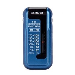 Radio Port�til Aiwa R-22BL/ con Bater�a/ a Pilas/ Azul
