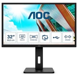 Monitor Profesional AOC Q32P2 31.5"/ QHD/ Multimedia/ Negro