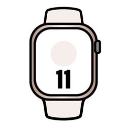 Apple Watch Series 11/ GPS/ Cellular/ 42mm/ Oro Rosa/ Correa Deportiva Rosa Rubor (M/L)