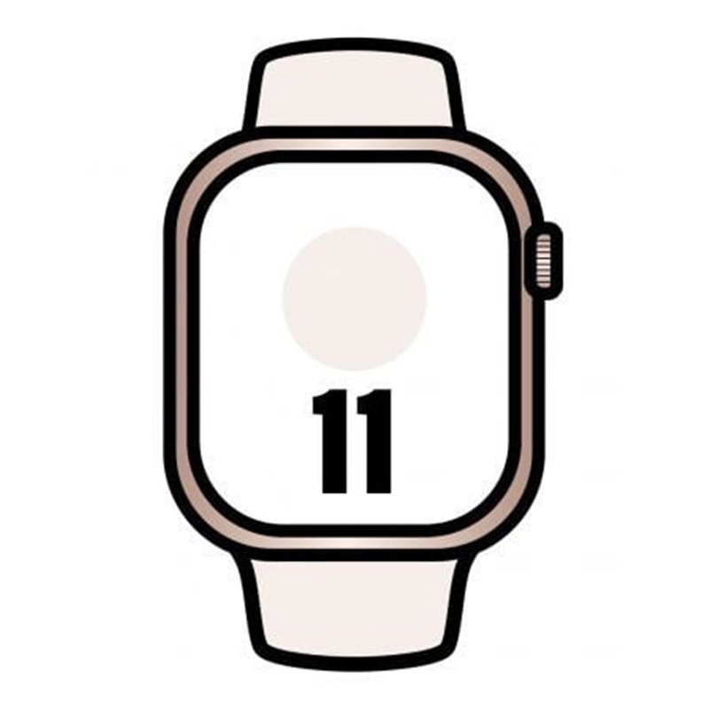 Apple Watch Series 11/ GPS/ Cellular/ 42mm/ Oro Rosa/ Correa Deportiva Rosa Rubor (M/L)