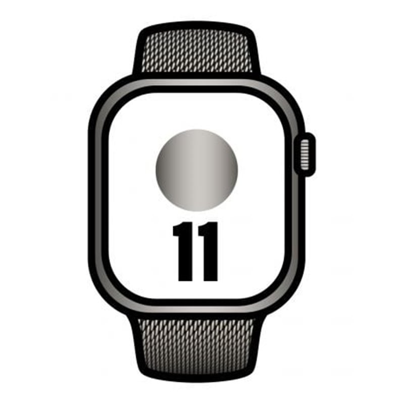 Apple Watch Series 11/ GPS/ Cellular/ 42mm/ Titanio Negro Pizarra/ Correa Negra/ Pizarra Milanese Loop
