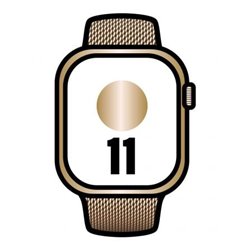 Apple Watch Series 11/ GPS/ Cellular/ 42mm/ Titanio Dorado/ Correa Dorada Milanese Loop