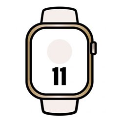 Apple Watch Series 11/ GPS/ Cellular/ 46mm/ Titanio Dorado/ Correa Deportiva Rosa Rubor (S/M)