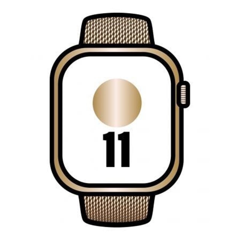 Apple Watch Series 11/ GPS/ Cellular/ 46mm/ Titanio Dorado/ Correa Milanese Dorada Loop S/M