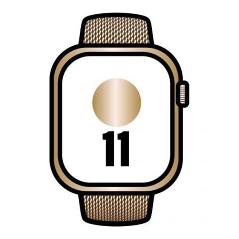 Apple Watch Series 11/ GPS/ Cellular/ 46mm/ Titanio Dorado/ Correa Milanese Dorada Loop M/L