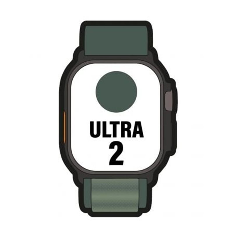 Apple Watch Ultra 2/ GPS/ Cellular/ 49mm/ Caja de Titanio Negro / Correa Loop Alpine Verde Oscuro Grande