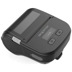 Impresora de Tickets Approx appPOS80PORTABLE/ T�rmica/ Ancho papel 80mm/ USB-Bluetooth/ Negra