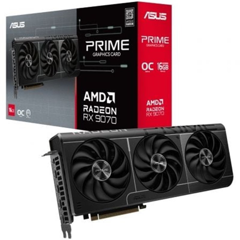Tarjeta Gr�fica Asus Prime Radeon RX 9070 OC Edition/ 16GB GDDR6