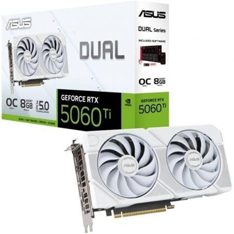 Tarjeta Gr�fica Asus Dual GeForce RTX 5060 Ti OC White Edition/ 8GB GDDR7