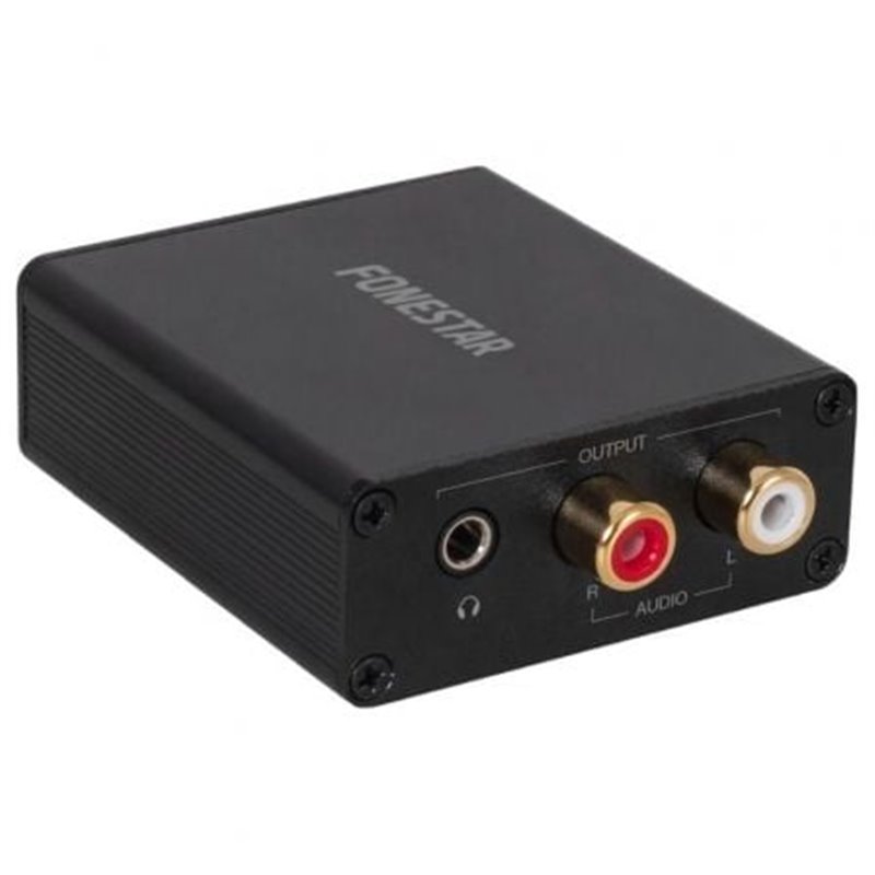 Convertidor de Audio Fonestar FO-41DAH/ Entrada Toslink y RCA/ Salida 2x RCA/ 1x Jack 3.5