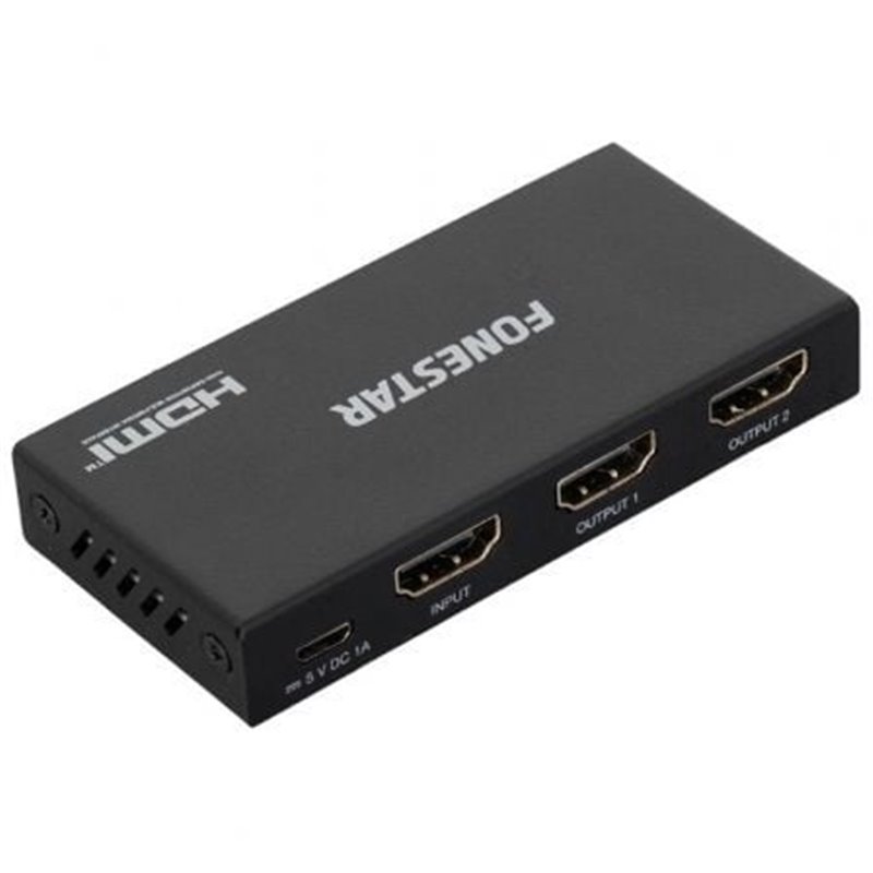 Duplicador HDMI Fonestar FO-22S2ED/ 2x HDMI Hembra - HDMI Macho