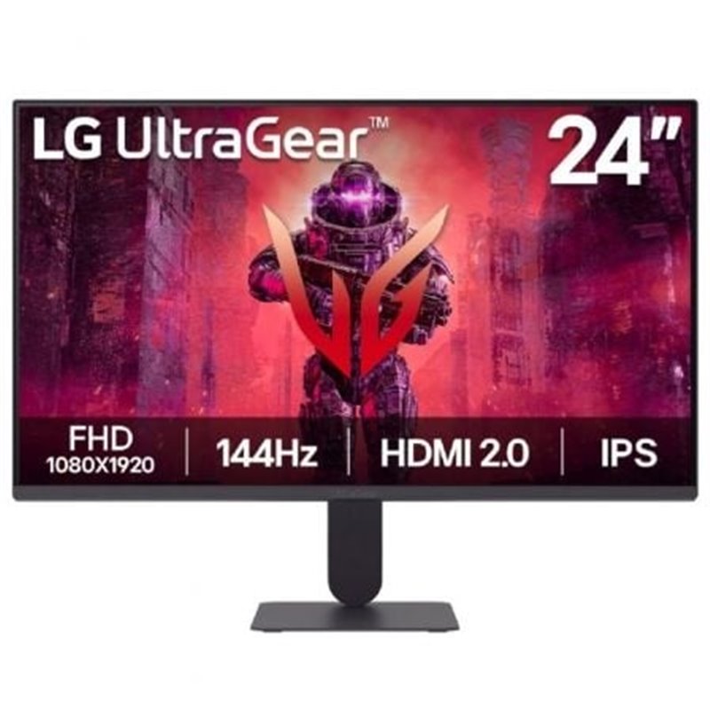 Monitor Gaming LG UltraGear 24G411A-B 23.7"/ Full HD/ 1ms/ 144Hz/ IPS/ Negro
