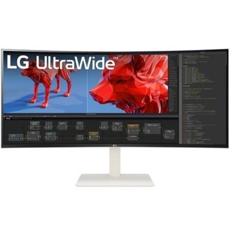 Monitor Profesional Ultrapanor�mico Curvo LG 38BR85QC-W 38"/ WQHD+/ Multimedia/ Regulable en Altura/ Blanco