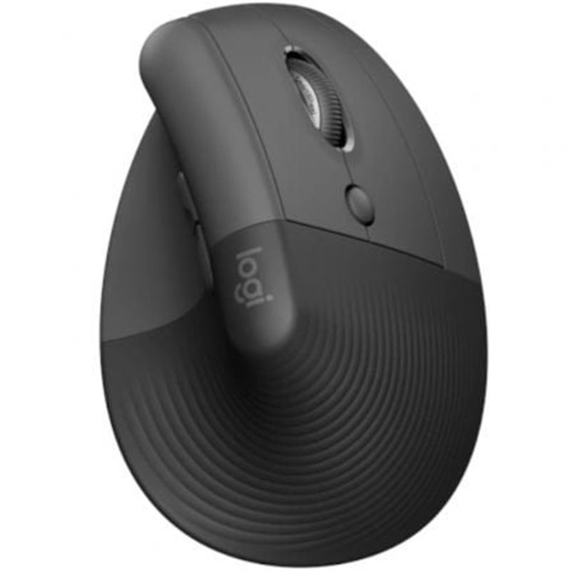 Rat�n Vertical Inal�mbrico por Bluetooth/ 2.4GHz Logitech Lift Vertical Ergonomic Mouse Business/ Hasta 4000 DPI/ Grafito