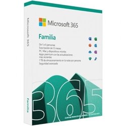 Microsoft 365 Familia/ 6 Usuario/ 1 A�o/ 5 Dispositivos