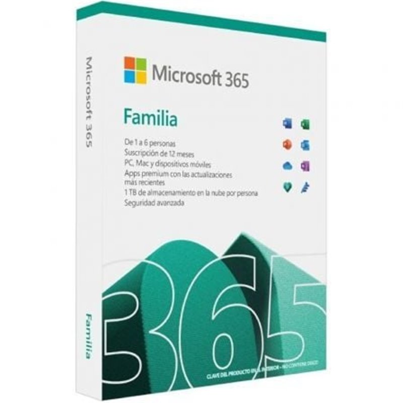 Microsoft 365 Familia/ 6 Usuario/ 1 A�o/ 5 Dispositivos