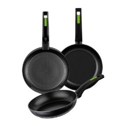 Pack 3 Sartenes Monix Green M481241/ �18cm/ �22cm/ �26cm/ Aluminio forjado