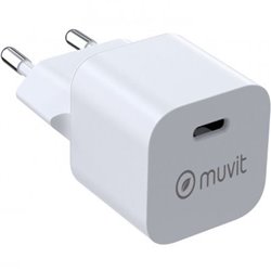 Cargador de Pared Muvit For Change MCACC0048/ 1xUSB Tipo-C/ 20W