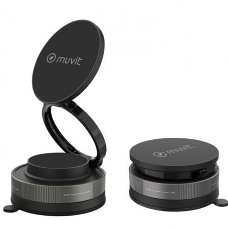 Soporte de Smartphone para Coche Muvit For Change MCCHL0035/ Negro