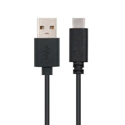 Cable USB 2.0 Tipo-C Nanocable 10.01.2100/ USB Tipo-C Macho - USB Macho/ 480Mbps/ 50cm/ Negro