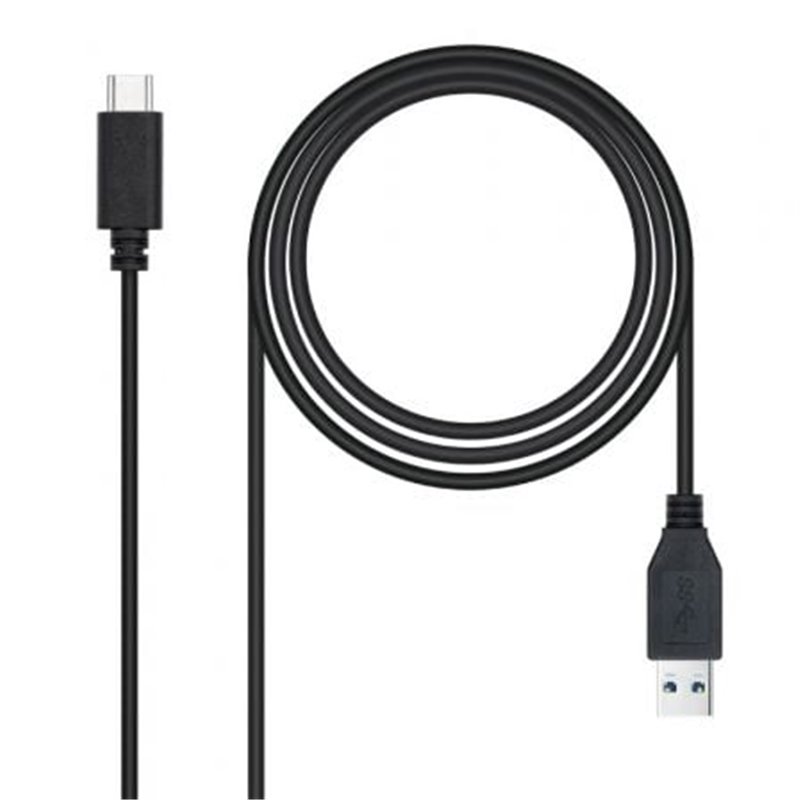 Cable USB 3.1 Tipo-C Nanocable 10.01.4002/ USB Tipo-C Macho - USB Macho/ 10Gbps/ 2m/ Negro
