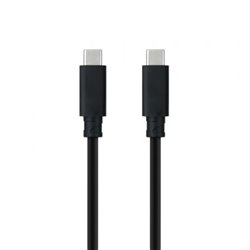 Cable USB 3.1 Tipo-C Nanocable 10.01.4102/ USB Tipo-C Macho - USB Tipo-C Macho/ Hasta 100W/ 10Gbps/ 2m/ Negro