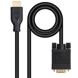 Cable Conversor Nanocable 10.15.4602/ VGA Macho - HDMI 8K Macho/ 1.8m/ Negro