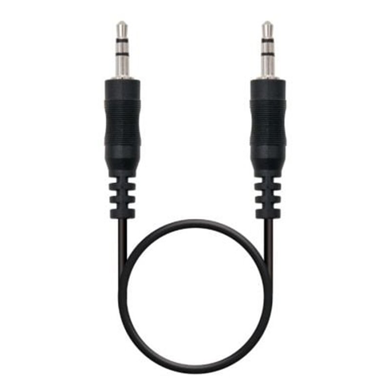 Cable Est�reo Nanocable 10.24.0100/ Jack 3.5 Macho - Jack 3.5 Macho/ 30cm/ Negro