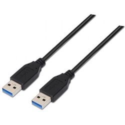 Cable USB 3.0 Nanocable 10.01.1002-BK/ USB Macho - USB Macho/ 5Gbps/ 2m/ Negro