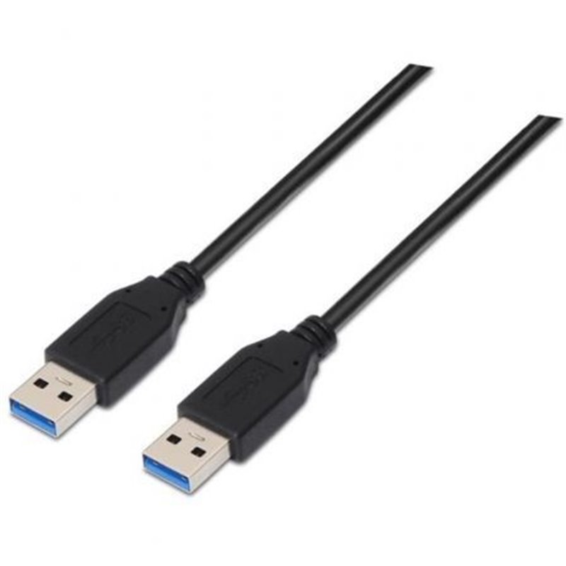 Cable USB 3.0 Nanocable 10.01.1002-BK/ USB Macho - USB Macho/ 5Gbps/ 2m/ Negro