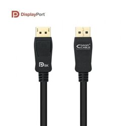 Cable DisplayPort 1.4 8K Nanocable 10.15.2501-L150/ DisplayPort Macho - DisplayPort Macho/ 1.5m/ Certificado/ Negro