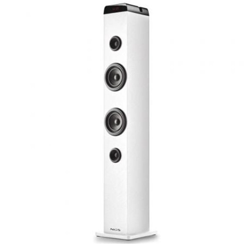 Torre de Sonido con Bluetooth NGS SKY CHARM PRO/ 80W/ 2.0/ Blanca