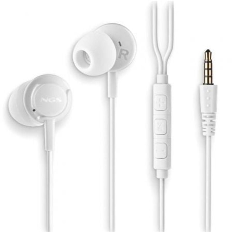 Auriculares Intrauditivos NGS Cross Drift/ con Micr�fono/ Jack 3.5/ Blancos