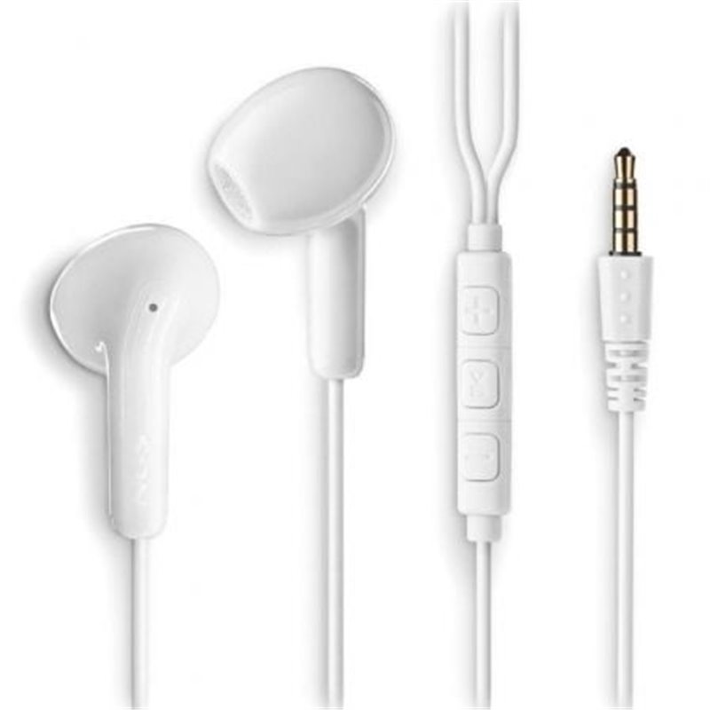 Auriculares Intrauditivos NGS Cross Flip/ con Micr�fono/ Jack 3.5/ Blancos