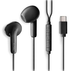 Auriculares Intrauditivos NGS Cross Glide/ con Micr�fono/ USB Tipo-C/ Negros