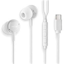 Auriculares Intrauditivos NGS Cross Step/ con Micr�fono/ USB Tipo-C/ Blancos