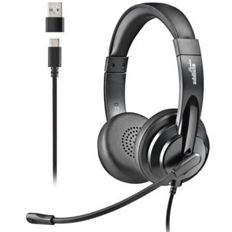 Auriculares NGS VOX605 USB-C/ con Micr�fono/ USB Tipo-C/ Negros