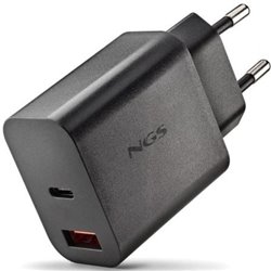 Cargador de Pared GaN NGS Era 20W/ 1xUSB Tipo-C/ 1xUSB/ 20W