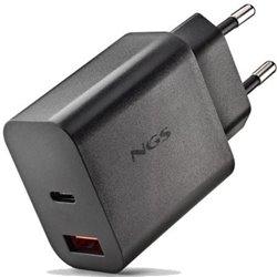 Cargador de Pared GaN NGS Era 30W/ 1xUSB Tipo-C/ 1xUSB/ 30W