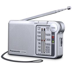 Radio Port�til Panasonic RF-P150D/ con Bater�a/ a Pilas/ Plateada
