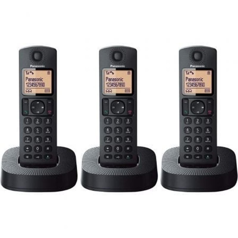 Tel�fono Inal�mbrico Panasonic KX-TGC313SP/ Pack TR�O/ Negro