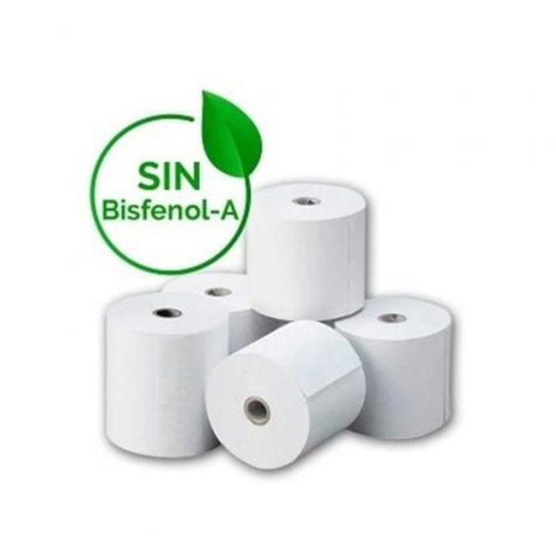 Caja de Rollos Papel T�rmico Gen�rico 80x60 BPAF/ 80 x 60mm/ 80 unidades