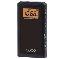 Radio Port�til Qubo RD-10/ con Cable/ a Pilas/ Negra