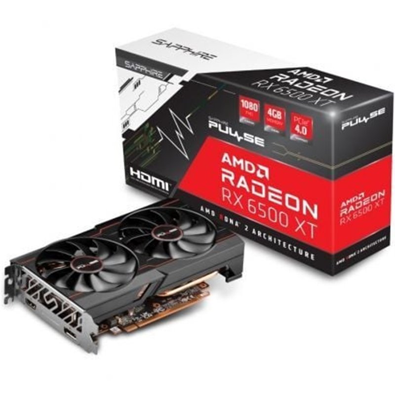 Tarjeta Gr�fica Sapphire PULSE Radeon RX 6500 XT Gaming OC/ 4GB GDDR6