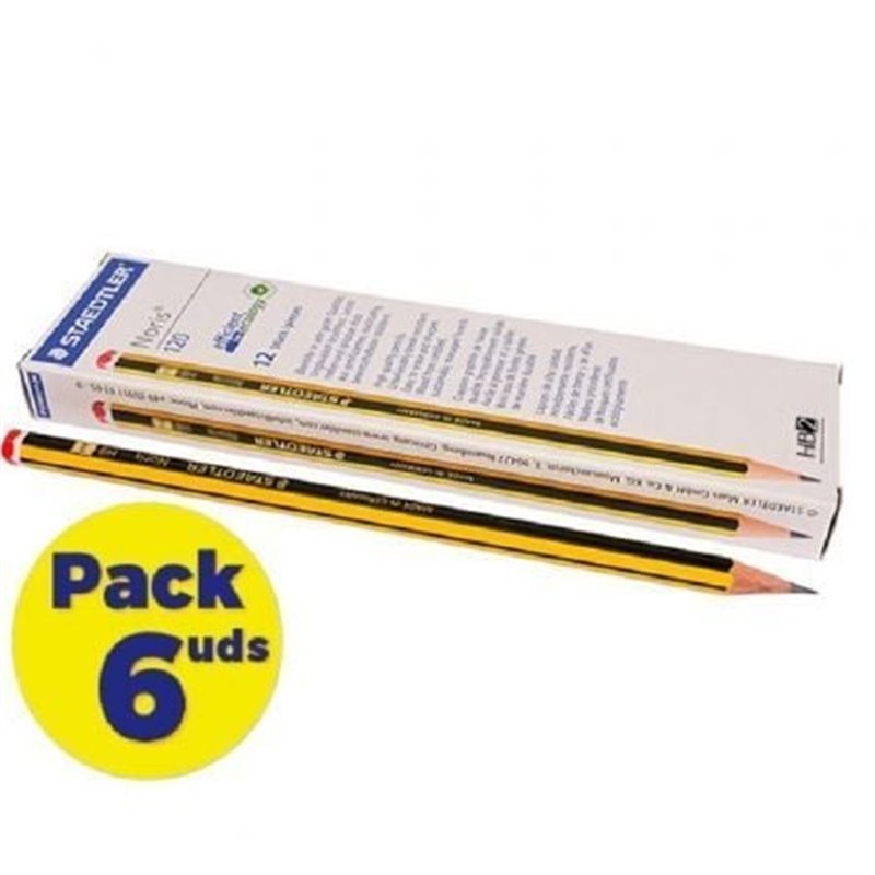 L�pices de Grafito Staedtler Noris 120-2/ HB/ 6 cajas de 12 unidades
