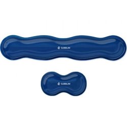Pack de 2 Reposamu�ecas Subblim Ergo Crystal Flex/ Azul Oscuro